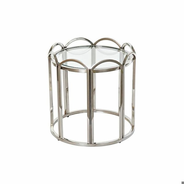 Modernt sidobord i metall i glas DKD Home Decor silver-