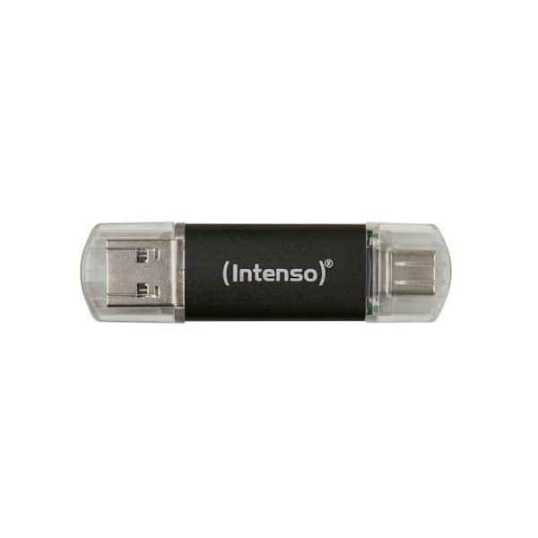USB-avain - INTENSO - Twist Line - 64 Gt - USB-A, USB-C™ - USB 3.1 Gen 1 - Harmaa Antrasiitti