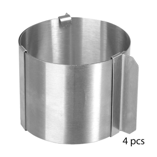 Udvidelige forme - 5five - Sæt af 4 mini runde forme - Rustfrit stål - D. 6-10 cm - H. 5.1 cm Pengar