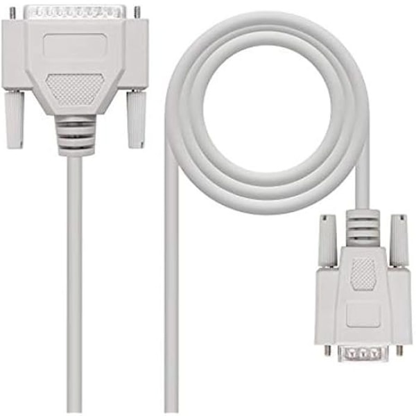 RS232 null modem seriel kabel - NanoCable - 10.14.0802 - DB9 hun-han - 1,8 meter