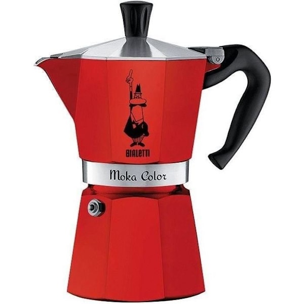 Cafestol Moka express 6t rød alu