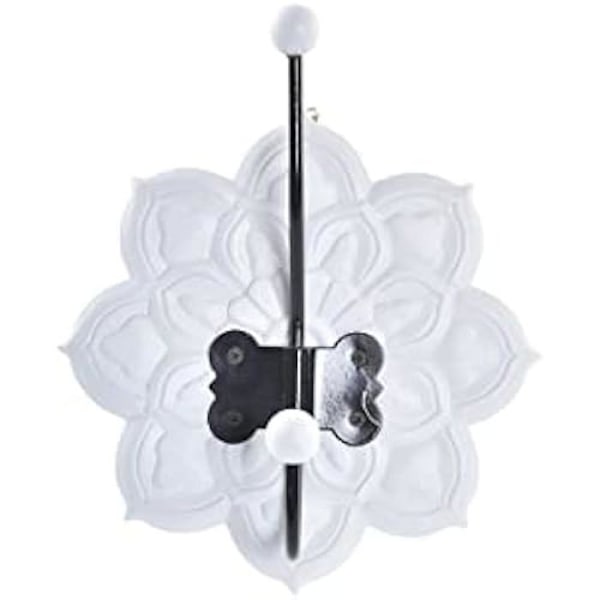 Væghængt tøjstativ - DKD HOME DECOR - Metal - Hvid og sort - 19 x 8 x 22 cm - Moderne design Vit och svart