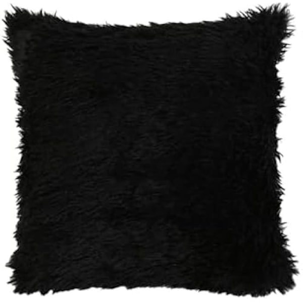 Pude - HOME ESPRIT - Sort - 45 x 45 cm - Indendørs - Firkantet Flerfärgad