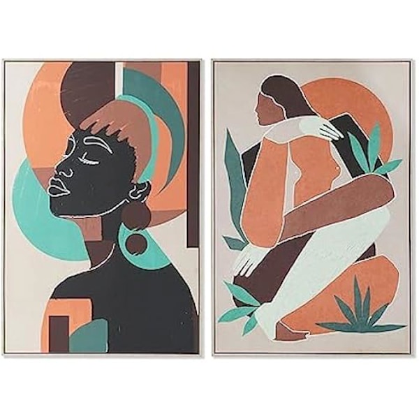 Kehys - DKD HOME DECOR - Monivärinen - Koristeesineitä - Yhdistelmä - Vakio Flerfärgad