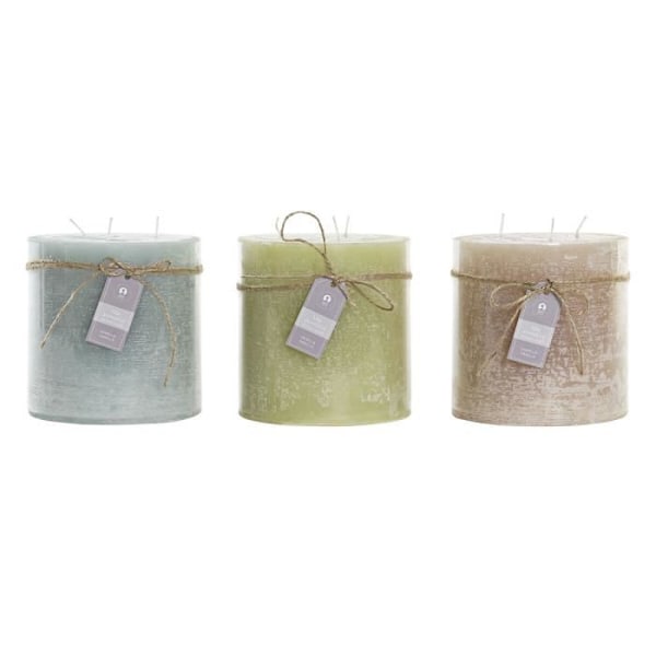 DKD Home Decor Vanilla Basic Wax Candle (12 x 12 x 12 cm) (3 enheter)