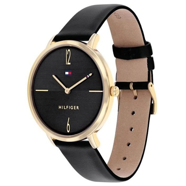 Klocka - Tommy Hilfiger - 1782379 - Kvarts - Svart läder - Vattentät 3 bar Svart
