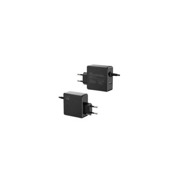 Mærke Éwent Model EW3978 Karakteristika -Max. Udgangseffekt: 65,0 W - USB-C udgang: 5,0 V - 3,0 A PD 15,0 W maks Sort