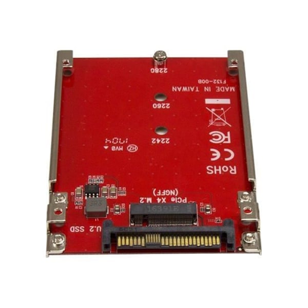StarTech.com M.2-asema U.2: een (SFF-8639) M.2 PCIe NVMe SSD: n isäntäsovitin M.2-liitäntäsovitin M.2 U2-kortti U.2 punainen