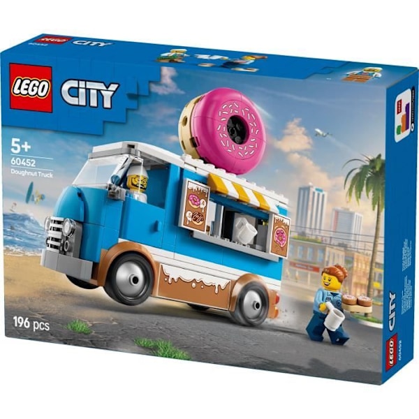 LEGO City 60452 Donut Food Truck – Byggleksak för pojkar från 5 år och uppåt Flerfärgad