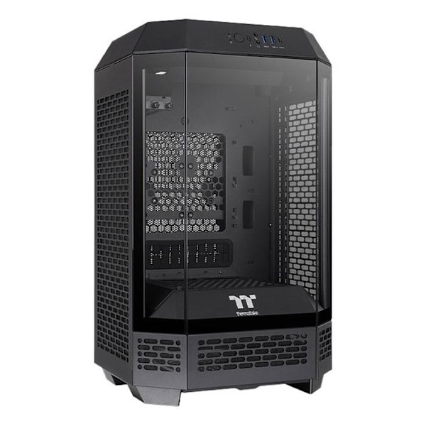 Mini Tower - THERMALTAKE - Tornado 250 - Musta - Karkaistut lasipaneelit - Tehokas jäähdytys