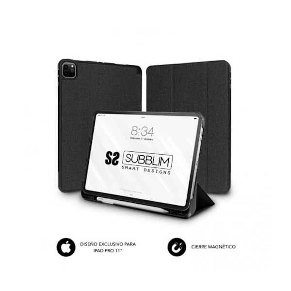 Coque Antichoc - SUBBLIM - iPad Pro 11" 2021/20/18 - Sort - Syntetisk - Unisex Svart