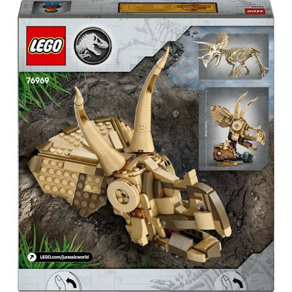 LEGO Jurassic World 76969 Dinosaur Fossils: Triceratops Skull - Peli 9 vuotta vanha Flerfärgad