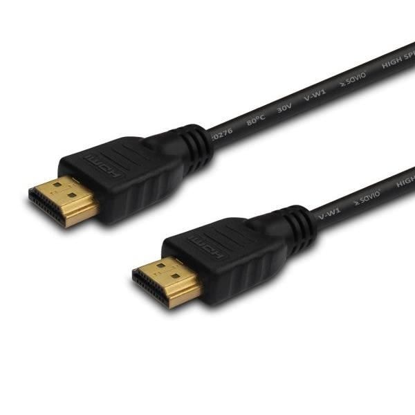 Savio CL-08 HDMI-kabel 5 m HDMI Type A (Standard) Sort