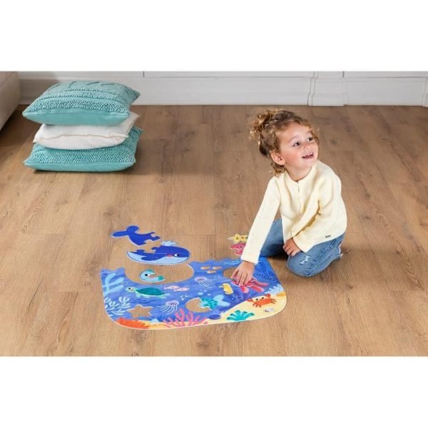 XXL Pussel - Ocean - GOULA - 4 element - 60 x 52 cm - För baby från 24 månader till 2 år Flerfärgad