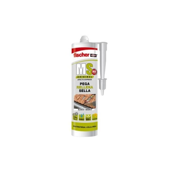 Tätningsmassa - FISCHER - 96001 - Silikon - 290 ml - Vit - Snabbhärdande Vit