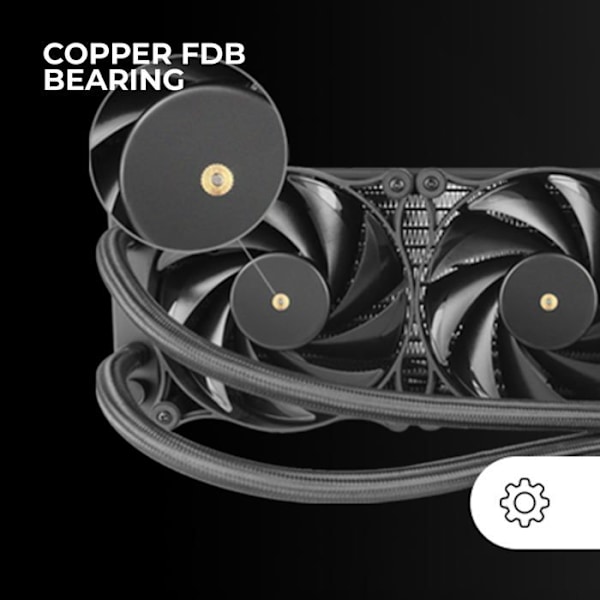 Kit vattenkylning AIO - Mars Gaming - ML-Pro - 240mm - Svart - Vit LED-belysning