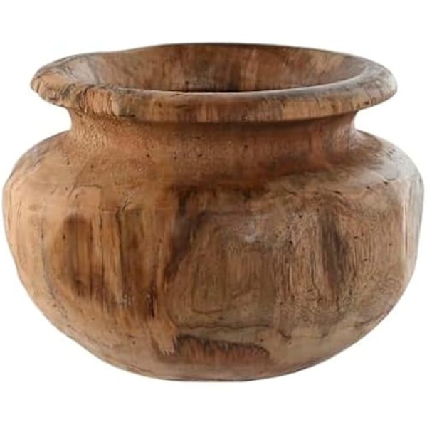 Vasi - KOTI ESPRIT - Luonnollinen - Teak - 31 x 21 x 31 cm - Monivärinen Flerfärgad