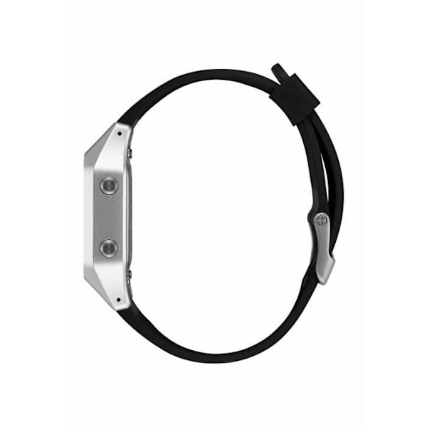 Kello - Nixon - Perusmalli - Hopea/musta - Kierrätetyt merimuovit - Digitaalinen 12h Silver/svart