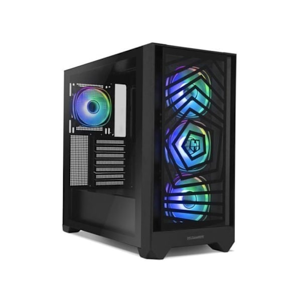 Nox Hummer PLASMA Mid Tower ARGB Frontal Udskiftelig og Tempereret Glas USB-C Sort