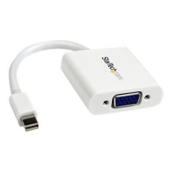 Mini DisplayPort - VGA -sovitin/muunnin - Mini DP - VGA -videomuunnin - M/F - 1920 x 1200 - Valkoinen - MDP2VGAW