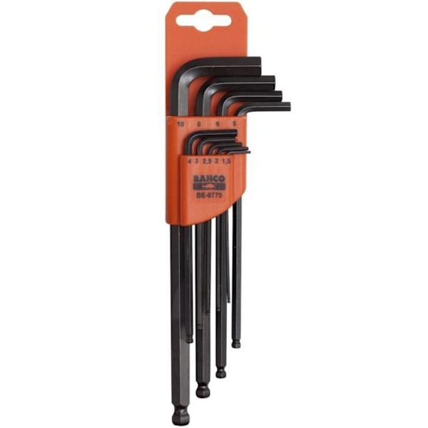 BAHCO Sæt af sekskantede nøgler 1,5-10 mm BE-9770