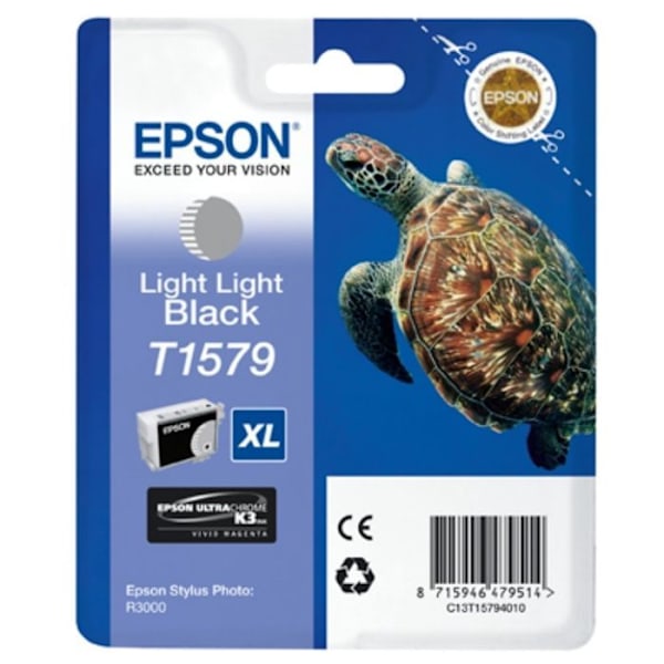 EPSON Pakke med 1 patron T1579 - Lys sort - Standard