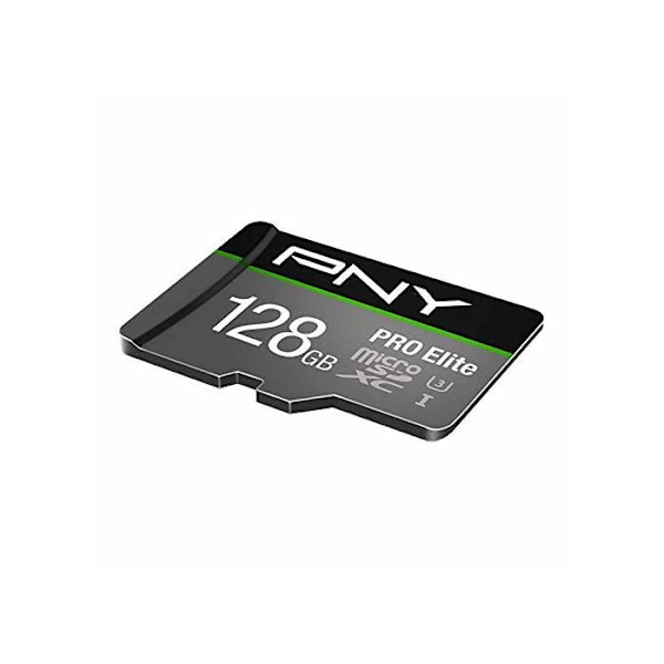 PNY PRO Elite MicroSDXC -kortti - 128 Gt - Class 10/UHS-I (U3) - 100 Mt/s luku - 90 Mt/s kirjoitus