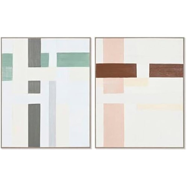 Maleri - HOME ESPRIT - Urban - Flerfarvet - 2 enheder - 82,2 x 4,5 x 102 cm mångfärgad