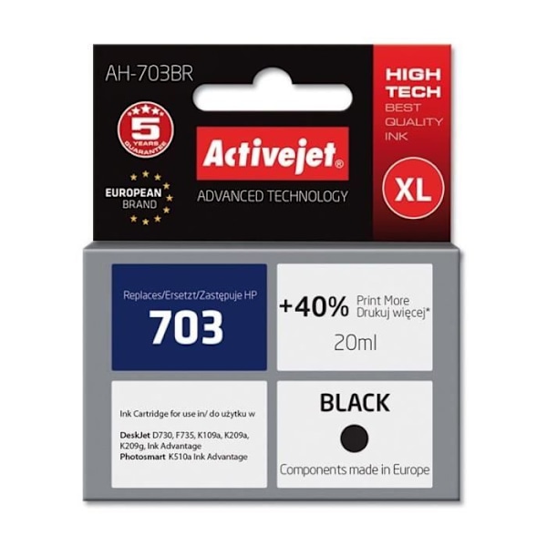 ActiveJet Jet-Active AH 703BR AH (-) C87 CD887 Blækpatron - AH-703BR