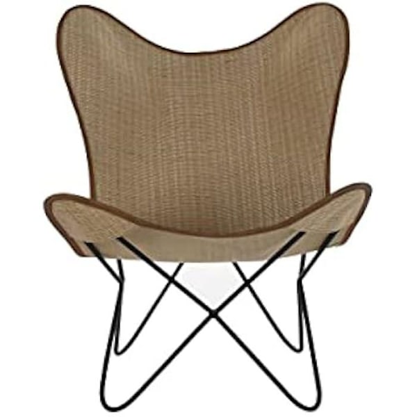 Stol - DKD HOME DECOR - Multicolor - Metal og rattan - 1 pers. - Moderne design Flerfärgad