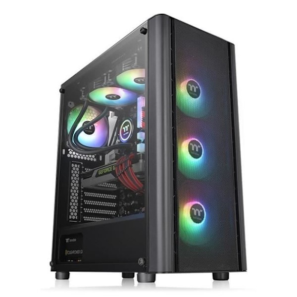 Torni - THERMALTAKE - V250 TG ARGB - Musta - USB 3.0 musta