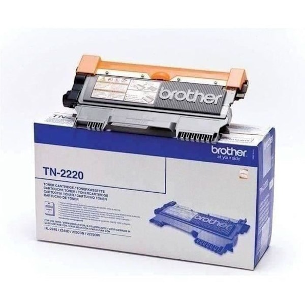Brother TN-2220 Svart tonerpatron med hög kapacitet - 2600 sidor - Kompatibel HL-2240/2240D/2250DN/2270DW