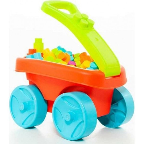 Molto vagn med 20 block - MOLTO - Röd - Blandad - Baby - 12 månader - Inomhus Orange