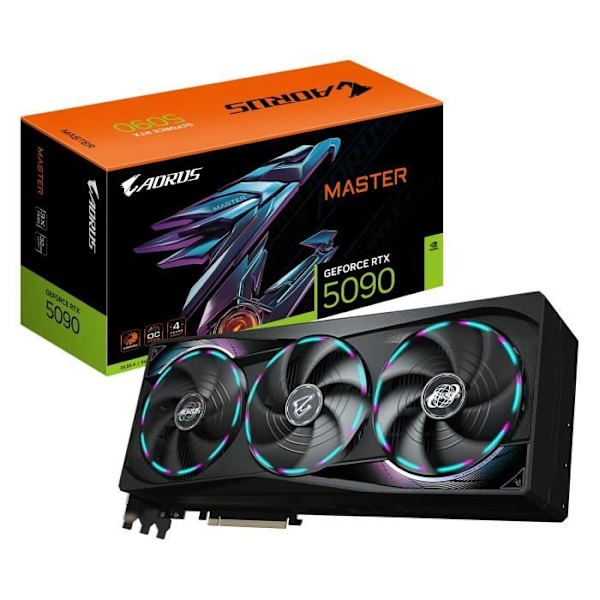 Näytönohjain - GIGABYTE - AORUS GeForce RTX 5090 MASTER - 32 Gt musta