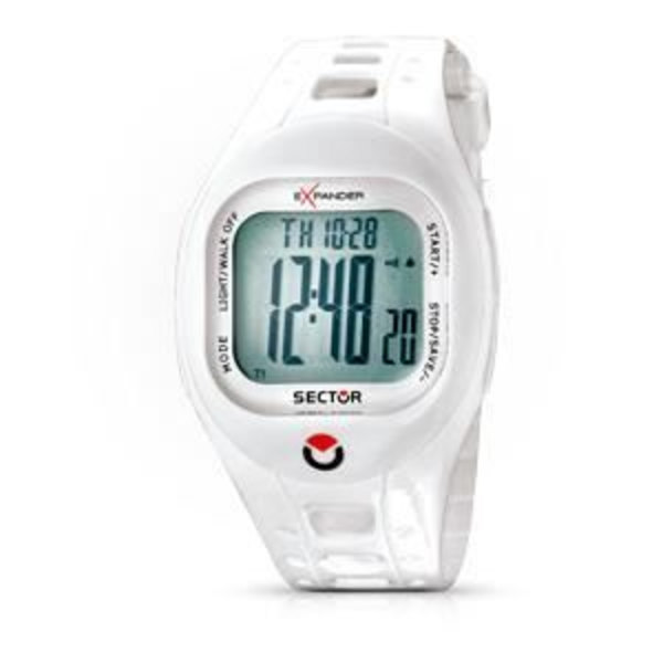 Herrklocka - SECTOR - Quartz - Lcd - Kronograf - Termometer - Belysning Vit