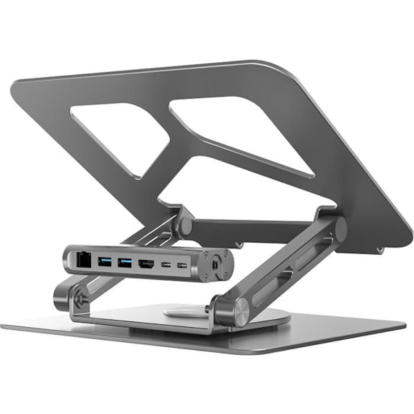 UNITEK Hub USB 3.1 typ C 2 portar USB 3.0 - RJ45 - HDMI 4K - PD 100W med stöd för bärbar dator