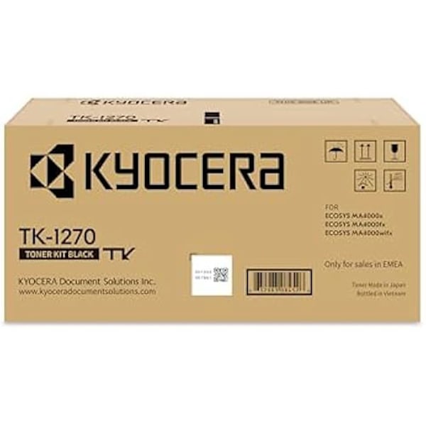 Toner - KYOCERA - TK-1270 - Sort - Høj kvalitet print - Generisk kompatibel