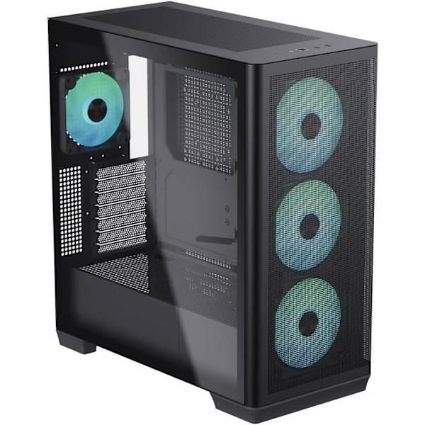 Midi-Tower kotelo - APNX - C1 - Musta - Karkaistu lasi - Vesijäähdytys