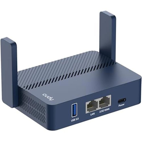 Wi-Fi 6 Router - CUDY - AX3000 - 2,5 Gbit/s Ethernet - VPN - Dual band Blå