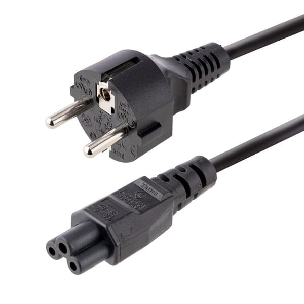 Strömkabel - StarTech - 753E-3M-POWER-LEAD - 3m - Schuko CEE 7/7 - Kloverblad IEC C5