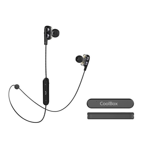 CoolBox CoolTwin, Langaton, kuulokkeet, Binaural, In-ear, Musta