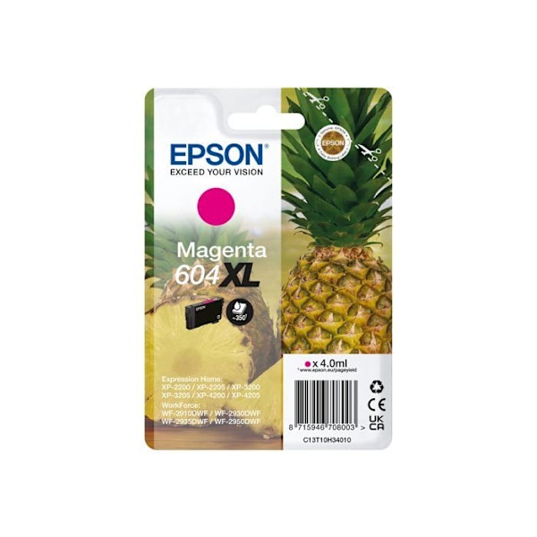 Epson EPSON 604 Magenta Blækpatron T10H34010