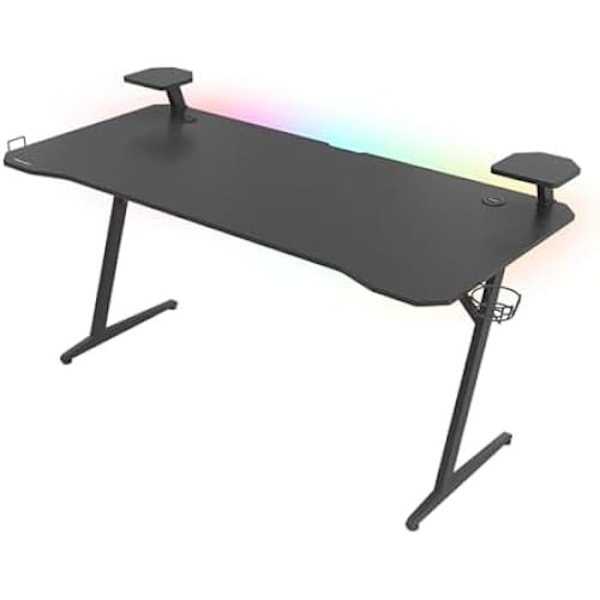 Spillebord - GENESIS - Holm 510 RGB - Carbon Black - 160 x 75 cm - Flerfarvet Sort