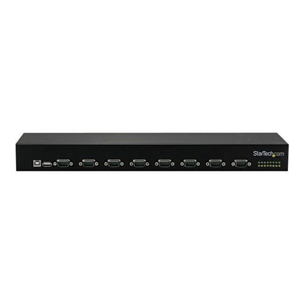 USB-sovitin 8 x DB9 RS232 - STARTECH - Sarjahubi - Rack-asennus - USB 2.0 - Musta