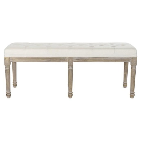 perinteinen penkki puuta, luonnonpellava, beige 122 cm - Väri: BEIGE