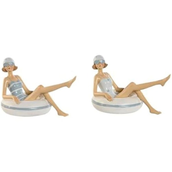 Dekorativ figur - HOME ESPRIT - Flerfarvet - 17,5 x 10 x 10,5 cm - 2 enheder - Indendørs Flerfärgad