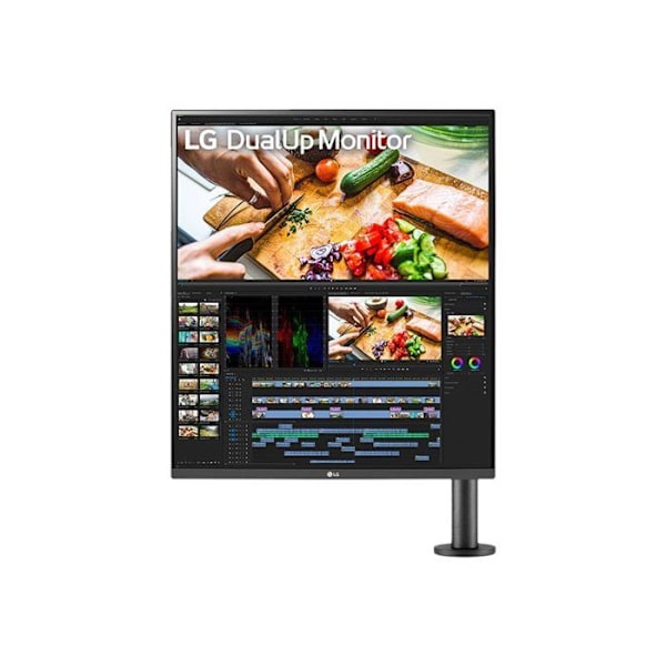 SKÆRM LG 28" Sort 28MQ780-B 16:9 Nano IPS LED QHD 2560x2880 300cd/m2 2xHDMI DP USB-C 2xUSB 3.0 Justerbar ergonomisk stander