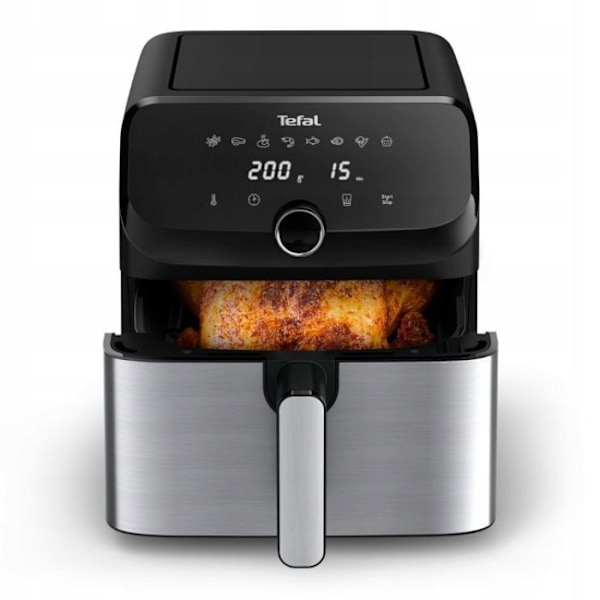 Fritureboks - TEFAL - Easy Fry Mega - 7,5L - Manuel hakker 500ml - Lilla/grå SVART