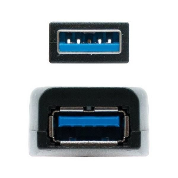 USB forlængerkabel NANOCABLE 10.01.031 Sort - - - NANOCABLE