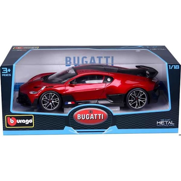 Monterade modeller - Bugatti Divo Red 1/18 Burago Röd
